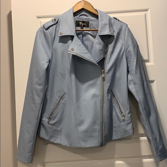 Faux-Leather Maternity Moto Jacket - Picture 3 of 4